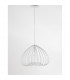 July 37cm Wire Frame Pendant Ceiling Light White Metal White LED E27-3
