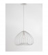 July 37cm Wire Frame Pendant Ceiling Light White Metal White LED E27-4