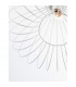 July 37cm Wire Frame Pendant Ceiling Light White Metal White LED E27-5