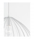 July 37cm Wire Frame Pendant Ceiling Light White Metal White LED E27-6