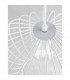July 37cm Wire Frame Pendant Ceiling Light White Metal White LED E27-7