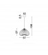 July 37cm Wire Frame Pendant Ceiling Light White Metal White LED E27-8