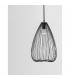 July 23cm Wire Frame Pendant Ceiling Light Black Metal Black LED E27-2