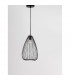 July 23cm Wire Frame Pendant Ceiling Light Black Metal Black LED E27-3