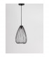 July 23cm Wire Frame Pendant Ceiling Light Black Metal Black LED E27-4
