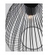 July 23cm Wire Frame Pendant Ceiling Light Black Metal Black LED E27-7