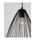 July 23cm Wire Frame Pendant Ceiling Light Black Metal Black LED E27-8