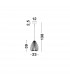July 23cm Wire Frame Pendant Ceiling Light Black Metal Black LED E27-9