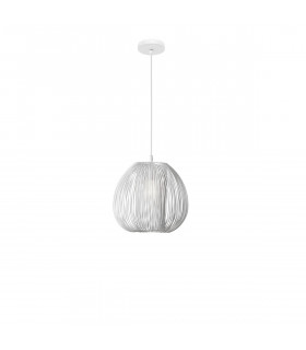 Desire 28cm Dome Pendant Ceiling Light White Aluminium LED E27-1