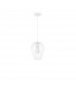 Sage 17cm Wire Frame Pendant Ceiling Light Metal White Cable LED E27 25W