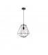 Pietra 35cm Wire Frame Pendant Ceiling Light Black Metal LED E27-1