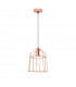 Peppino 19cm Wire Frame Pendant Ceiling Light Matt Copper Black White Fabric Wire LED E27-1
