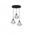 Pietra 3 Light Cluster Pendant Ceiling Light Black Metal LED E27