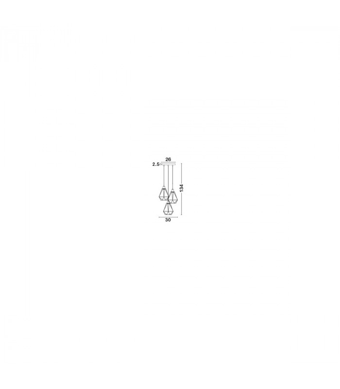 Paolo Cluster Pendant Ceiling Light Matt Black Metal Black White Fabric Wire 3xLED E27-3