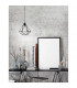 Pietra 20cm Wire Frame Pendant Ceiling Light Matt Black Metal Black White Fabric Wire LED E27-2