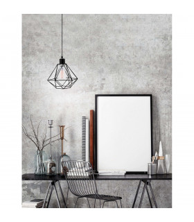 Pietra 20cm Wire Frame Pendant Ceiling Light Matt Black Metal Black White Fabric Wire LED E27-2