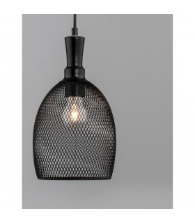 Neva 15.5cm Dome Pendant Ceiling Light Black Metal Black LED E27-2