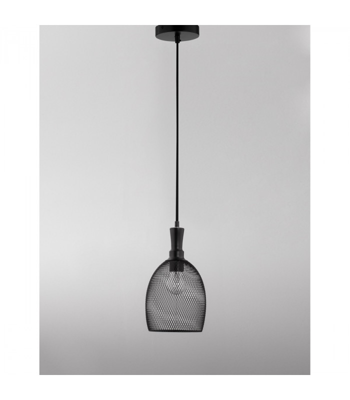 Neva 15.5cm Dome Pendant Ceiling Light Black Metal Black LED E27-4