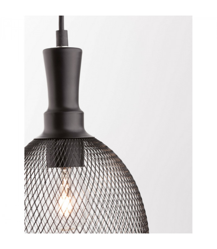 Neva 15.5cm Dome Pendant Ceiling Light Black Metal Black LED E27-5
