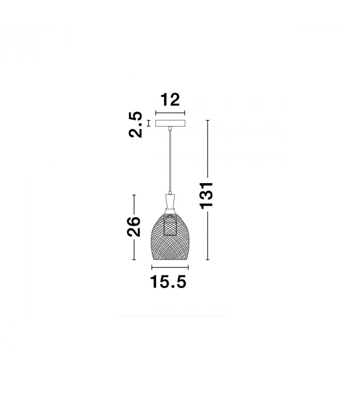 Neva 15.5cm Dome Pendant Ceiling Light Black Metal Black LED E27-8