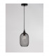 Neva 15cm Dome Pendant Ceiling Light Black Metal Black LED E27-3