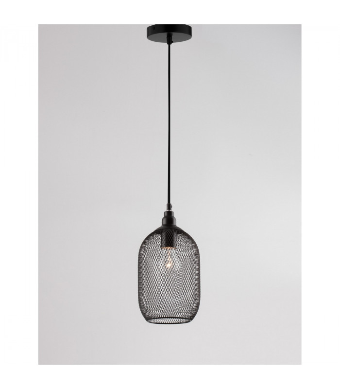 Neva 15cm Dome Pendant Ceiling Light Black Metal Black LED E27-3