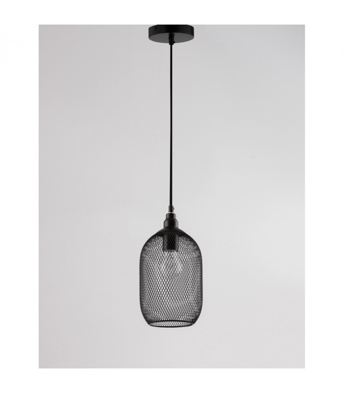 Neva 15cm Dome Pendant Ceiling Light Black Metal Black LED E27-4