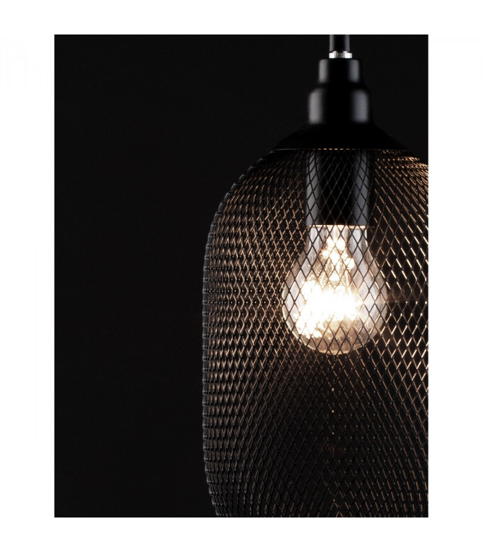 Neva 15cm Dome Pendant Ceiling Light Black Metal Black LED E27-9