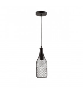 Neva 11cm Dome Pendant Ceiling Light Black Metal Black LED E27-1