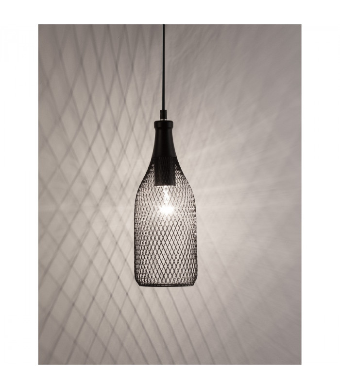 Neva 11cm Dome Pendant Ceiling Light Black Metal Black LED E27-5