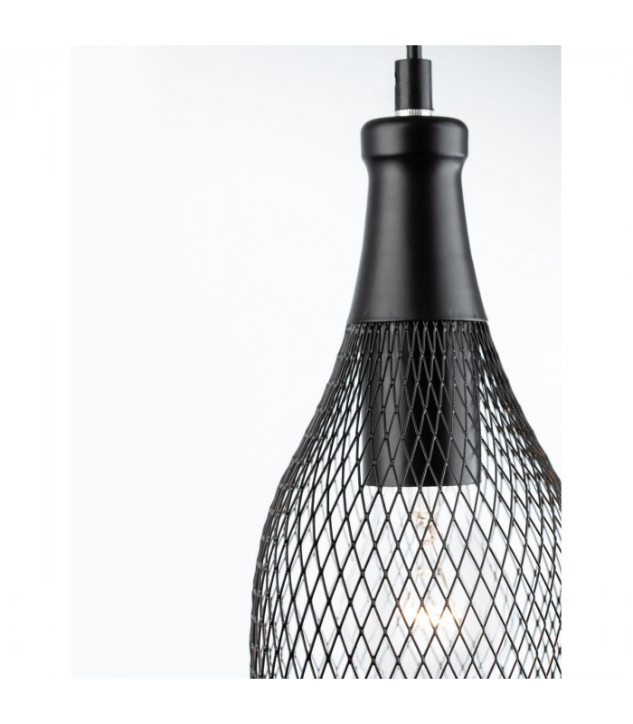 Neva 11cm Dome Pendant Ceiling Light Black Metal Black LED E27-6