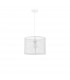 Net Cylindrical Pendant Ceiling Light White Aluminium White Fabric Wire LED E27-1