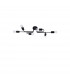Granso 6 Light Multi Arm Semi Flush Ceiling Lamp Sandy Black Metal LED E27-1