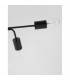 Granso 6 Light Multi Arm Semi Flush Ceiling Lamp Sandy Black Metal LED E27-5