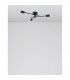 Granso 3 Light Multi Arm Semi Flush Ceiling Lamp Sandy Black Metal LED E27 3x12-4