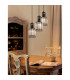 Carter 3 Light Cluster Pendant Ceiling Light Black Aluminium Crystal LED E27-2