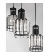 Carter 3 Light Cluster Pendant Ceiling Light Black Aluminium Crystal LED E27-3