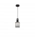 Carter Wire Frame Pendant Ceiling Light Black Aluminium Crystal LED E27-1