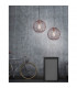 Eriberto 25cm Wire Frame Pendant Ceiling Light Rust Copper Metal LED E27-2