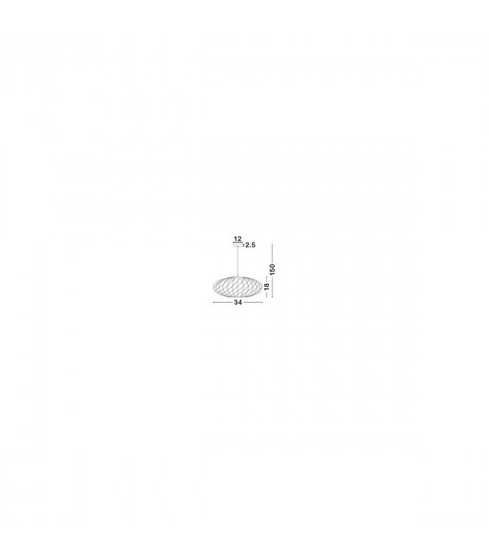Eriberto 40cm Wire Frame Pendant Ceiling Light Rust Copper Metal LED E27-3
