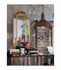 Osteria Dome Pendant Ceiling Light Rust Steel Outside Rust Inside Black Fabric Wire LED E27-2