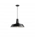 Osteria Dome Pendant Ceiling Light Shining Black Steel Outside Matt White Inside LED E27-1