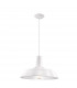 Osteria Dome Pendant Ceiling Light Shining White Steel Outside Matt White Inside LED E27-1