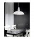 Osteria Dome Pendant Ceiling Light Shining White Steel Outside Matt White Inside LED E27-2