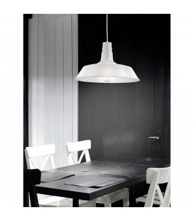 Osteria Dome Pendant Ceiling Light Shining White Steel Outside Matt White Inside LED E27-2
