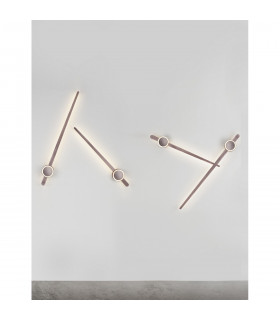 Kedo 80cm Integrated LED Wall Lamp Brushed Coffee Aluminium LED 18W 750Lm 3000K-2