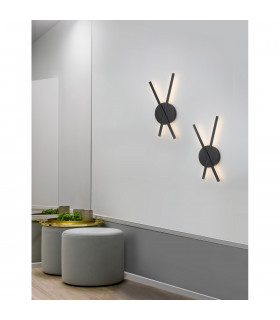 Reslin Integrated LED Wall Lamp Sandy Black Aluminium LED 18W 890Lm 3000K-2