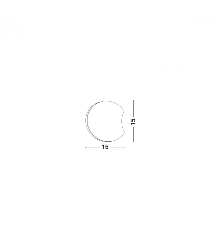 Anzio II 15cm Integrated LED Wall Lamp White Aluminium LED 6W 390Lm 3000K-3