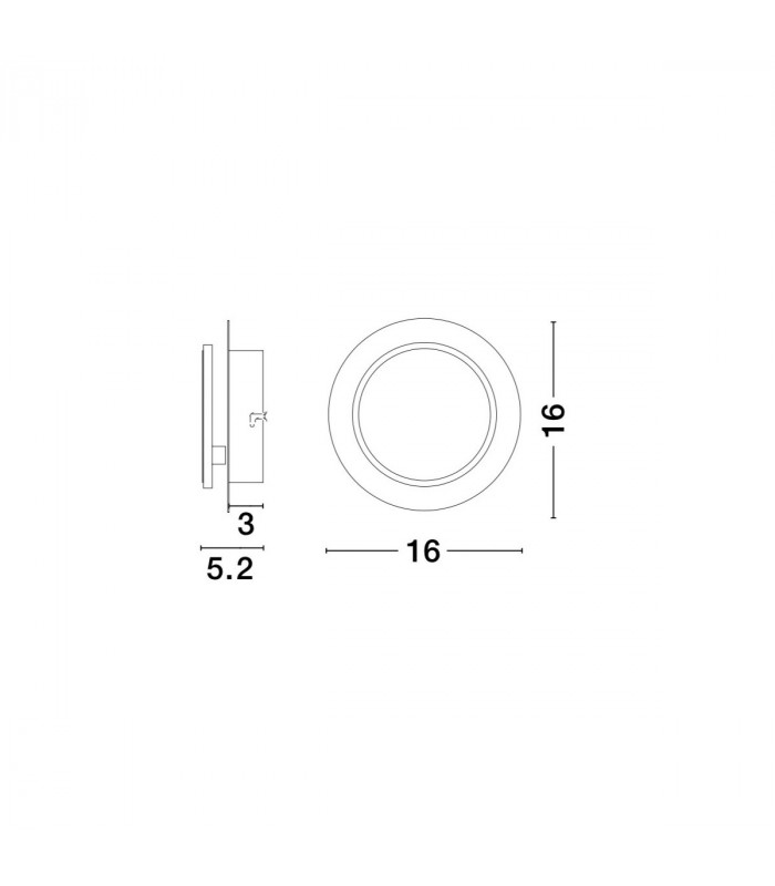 Austin Round Integrated LED Wall Lamp White Aluminium Led 6W-4