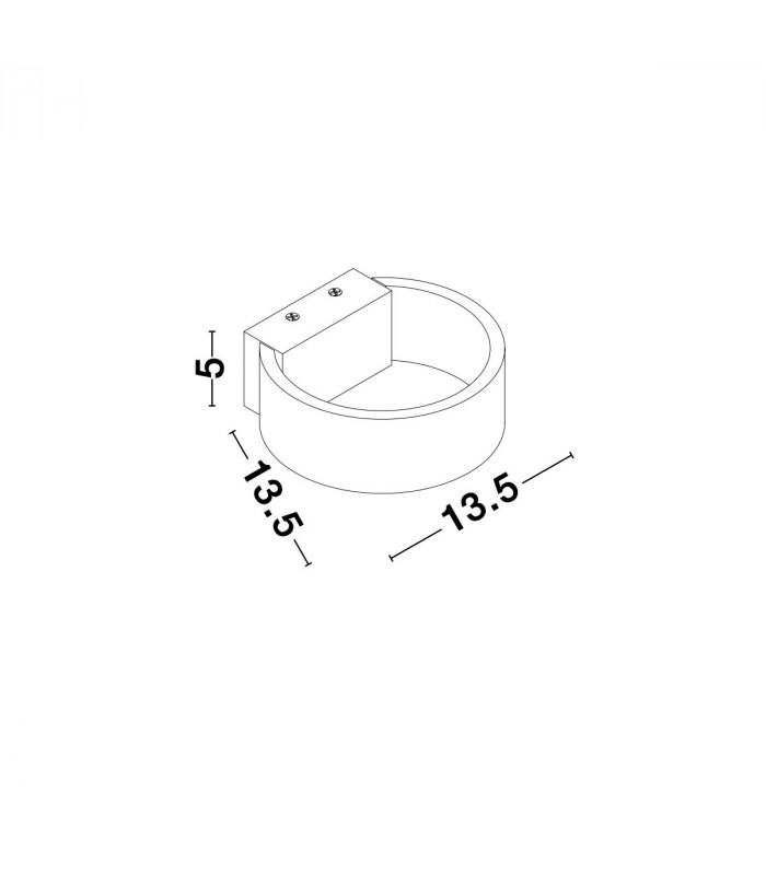 Enna Integrated LED Wall Lamp Sandy White Aluminium LED 6W 444Lm 3000K-5